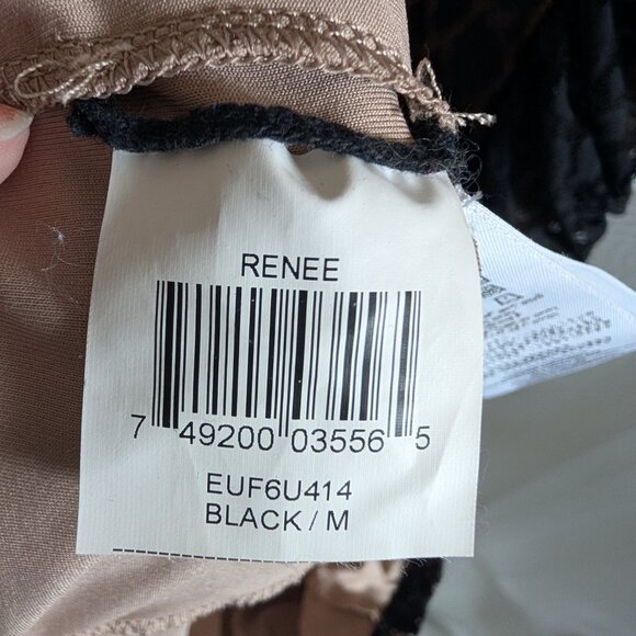 BCBG Max Azria Renee Black Leopard Print Mesh Mini Dress Size Medium Cocktail - Picture 11 of 12